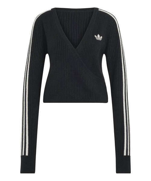 adidas Originals(アディダスオリジナルス)の「ADIDAS × JENNIE / アディダス × ジェニー KNIT CARDIGAN(ニット/セーター・レディース・ブルー/ブラウン/ブラック・MEDIUM)」の1枚目の写真