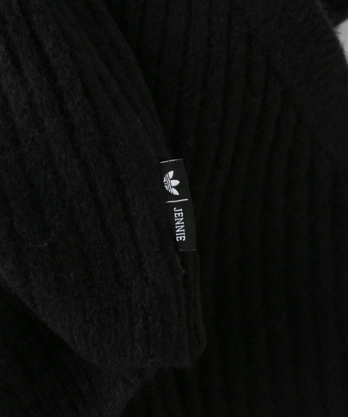 adidas Originals(アディダスオリジナルス)の「ADIDAS × JENNIE / アディダス × ジェニー KNIT CARDIGAN(ニット/セーター・レディース・ブルー/ブラウン/ブラック・MEDIUM)」の11枚目の写真