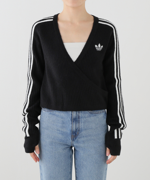 adidas Originals(アディダスオリジナルス)の「ADIDAS × JENNIE / アディダス × ジェニー KNIT CARDIGAN(ニット/セーター・レディース・ブルー/ブラウン/ブラック・MEDIUM)」の15枚目の写真