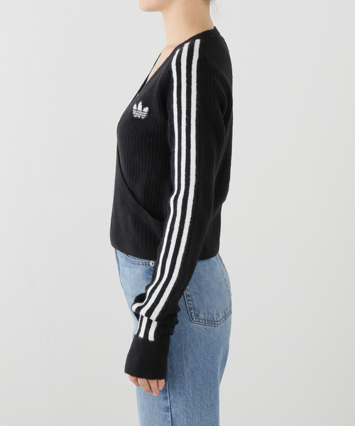 adidas Originals(アディダスオリジナルス)の「ADIDAS × JENNIE / アディダス × ジェニー KNIT CARDIGAN(ニット/セーター・レディース・ブルー/ブラウン/ブラック・MEDIUM)」の7枚目の写真