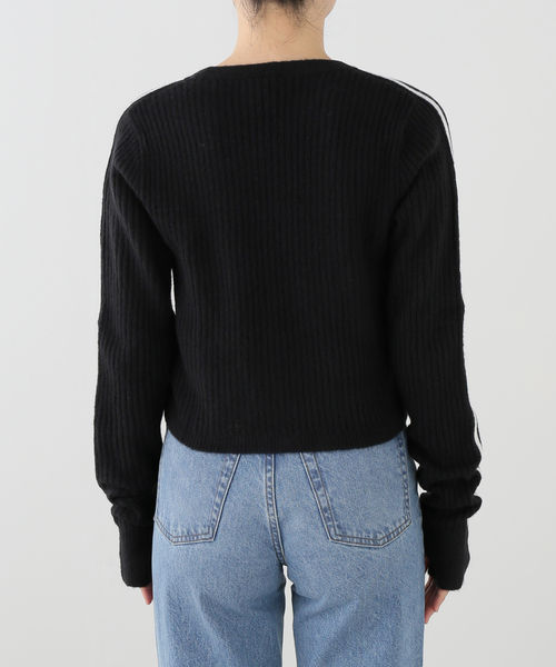 adidas Originals(アディダスオリジナルス)の「ADIDAS × JENNIE / アディダス × ジェニー KNIT CARDIGAN(ニット/セーター・レディース・ブルー/ブラウン/ブラック・MEDIUM)」の8枚目の写真