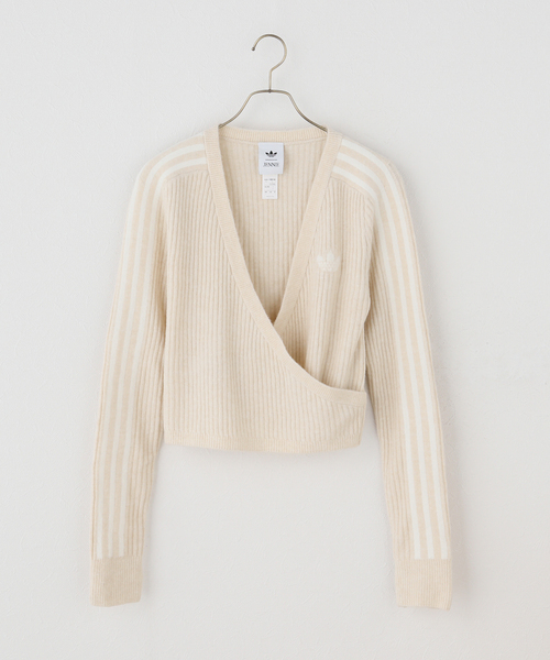 adidas Originals(アディダスオリジナルス)の「ADIDAS × JENNIE / アディダス × ジェニー KNIT CARDIGAN(ニット/セーター・レディース・ブルー/ブラウン/ブラック・MEDIUM)」の9枚目の写真
