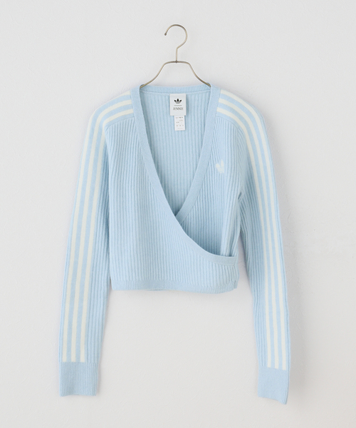 adidas Originals(アディダスオリジナルス)の「ADIDAS × JENNIE / アディダス × ジェニー KNIT CARDIGAN(ニット/セーター・レディース・ブルー/ブラウン/ブラック・MEDIUM)」の4枚目の写真