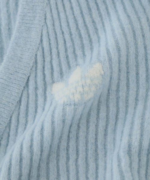 adidas Originals(アディダスオリジナルス)の「ADIDAS × JENNIE / アディダス × ジェニー KNIT CARDIGAN(ニット/セーター・レディース・ブルー/ブラウン/ブラック・MEDIUM)」の5枚目の写真
