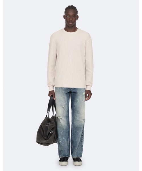 ALLSAINTS(オールセインツ)の「RAINE WAFFLE-KNIT LONG-SLEEVE T-SHIRT | RAINE ワッフルニット 長袖 Tシャツ(Tシャツ/カットソー・メンズ・ホワイト系その他・XS/S/M/L/XL)」の2枚目の写真