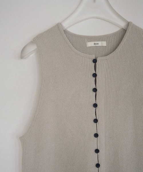 anuke（アンヌーク）の「anuke Americansleeve Mole Knit（ニット/セーター・レディース・オフホワイト/ブラック・FREE）」の4枚目の写真