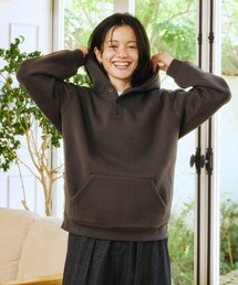 限定展開 ヘンリーネック プルオーバー パーカー