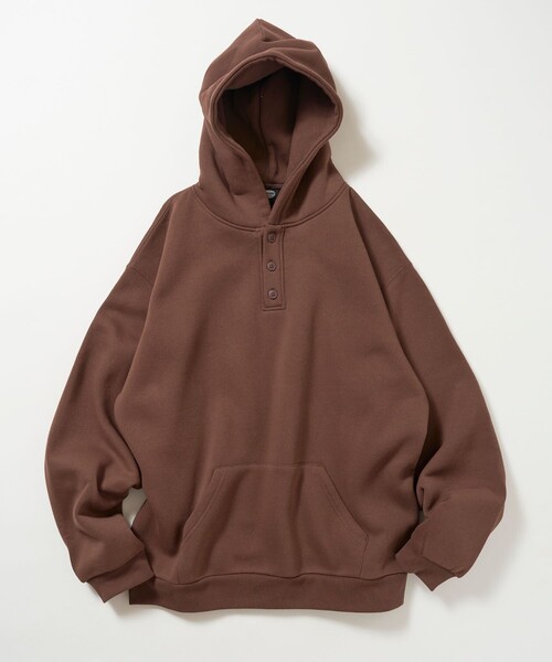 FREAK'S STORE(フリークスストア)の「限定展開 ヘンリーネック プルオーバー パーカー(Tシャツ/カットソー・メンズ・チャコールグレー/ブラック/ブラウン/グレー・SMALL/MEDIUM/LARGE)」の13枚目の写真