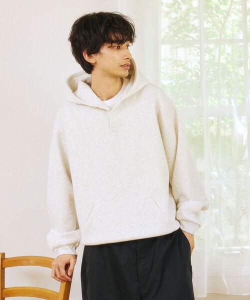 FREAK'S STORE(フリークスストア)の「限定展開 ヘンリーネック プルオーバー パーカー(Tシャツ/カットソー・メンズ・チャコールグレー/ブラック/ブラウン/グレー・SMALL/MEDIUM/LARGE)」の19枚目の写真