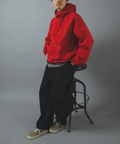 ITEMS URBANRESEARCH(アイテムズ アーバンリサーチ)の「ハイカウント スナップボタン フーディジャケット(ブルゾン・メンズ・レッド/ネイビー/ベージュ・LARGE/MEDIUM)」の10枚目の写真