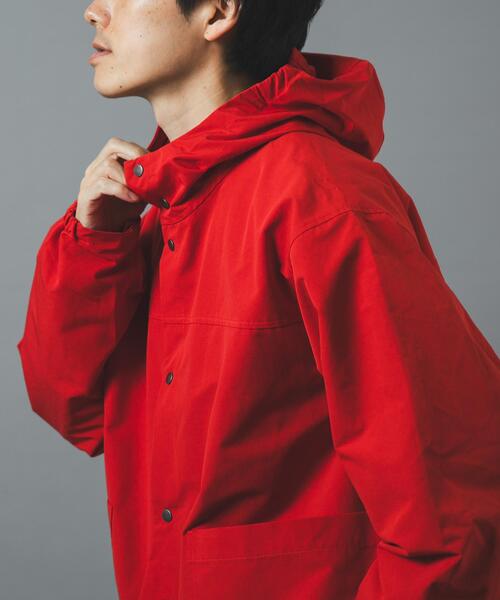 ITEMS URBANRESEARCH(アイテムズ アーバンリサーチ)の「ハイカウント スナップボタン フーディジャケット(ブルゾン・メンズ・レッド/ネイビー/ベージュ・LARGE/MEDIUM)」の11枚目の写真