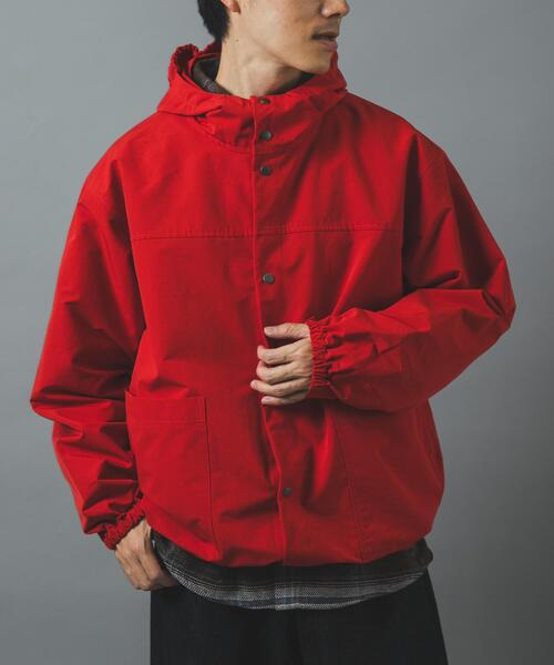 ITEMS URBANRESEARCH(アイテムズ アーバンリサーチ)の「ハイカウント スナップボタン フーディジャケット(ブルゾン・メンズ・レッド/ネイビー/ベージュ・LARGE/MEDIUM)」の14枚目の写真