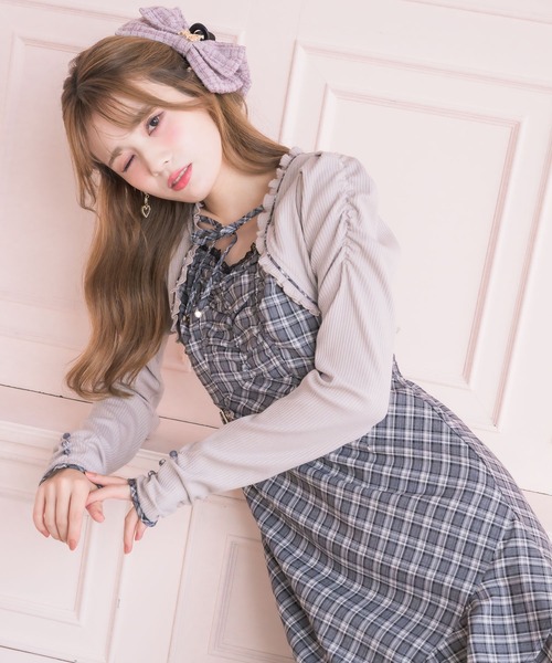 couture BY ROJITA(クチュールバイロジータ)の「テレコドッキングアシメティアードワンピース(ワンピース・レディース・グレー/ブラック・FREE)」の20枚目の写真
