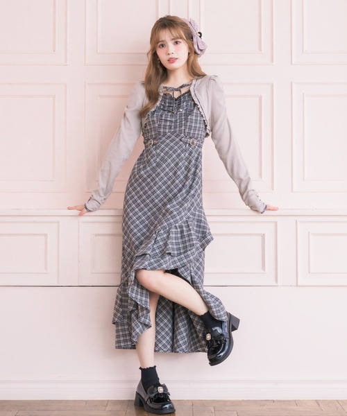 couture BY ROJITA(クチュールバイロジータ)の「テレコドッキングアシメティアードワンピース(ワンピース・レディース・グレー/ブラック・FREE)」の7枚目の写真