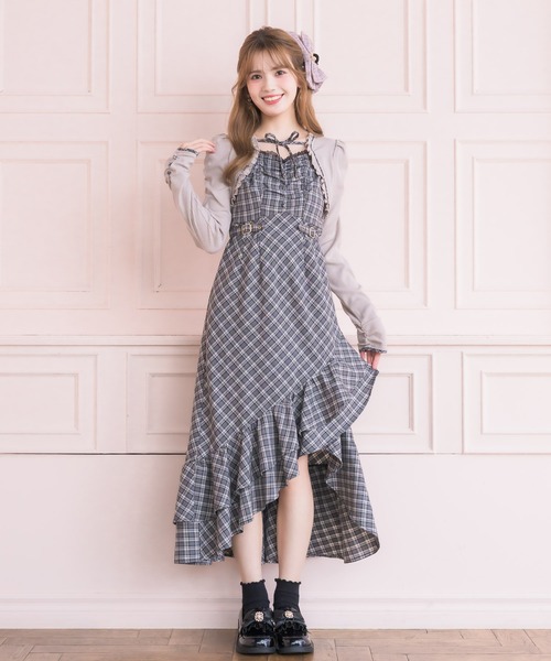 couture BY ROJITA(クチュールバイロジータ)の「テレコドッキングアシメティアードワンピース(ワンピース・レディース・グレー/ブラック・FREE)」の8枚目の写真