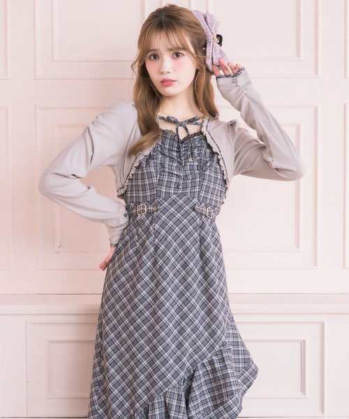 couture BY ROJITA(クチュールバイロジータ)の「テレコドッキングアシメティアードワンピース(ワンピース・レディース・グレー/ブラック・FREE)」の13枚目の写真