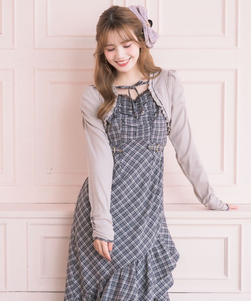couture BY ROJITA(クチュールバイロジータ)の「テレコドッキングアシメティアードワンピース(ワンピース・レディース・グレー/ブラック・FREE)」の14枚目の写真