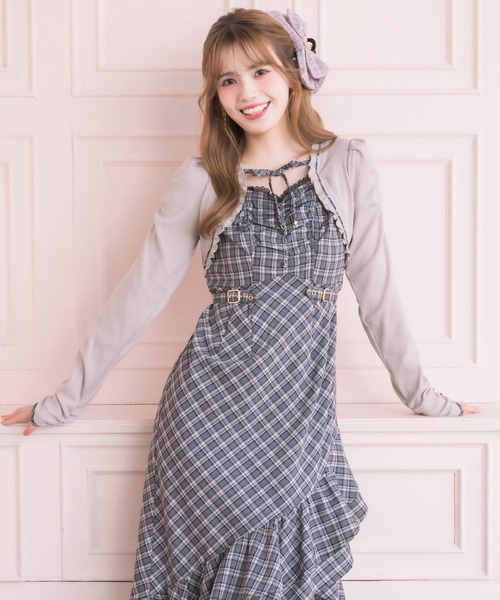 couture BY ROJITA(クチュールバイロジータ)の「テレコドッキングアシメティアードワンピース(ワンピース・レディース・グレー/ブラック・FREE)」の15枚目の写真