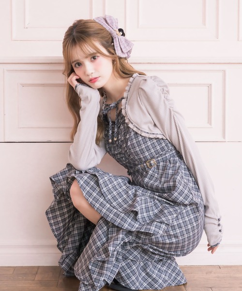 couture BY ROJITA(クチュールバイロジータ)の「テレコドッキングアシメティアードワンピース(ワンピース・レディース・グレー/ブラック・FREE)」の16枚目の写真