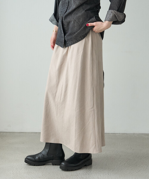 FREAK'S STORE（フリークスストア）の「フィブリルナロースカート（スカート・レディース・ブラック/ナチュラル/ダークグレー・ﾌﾘ-）」の13枚目の写真