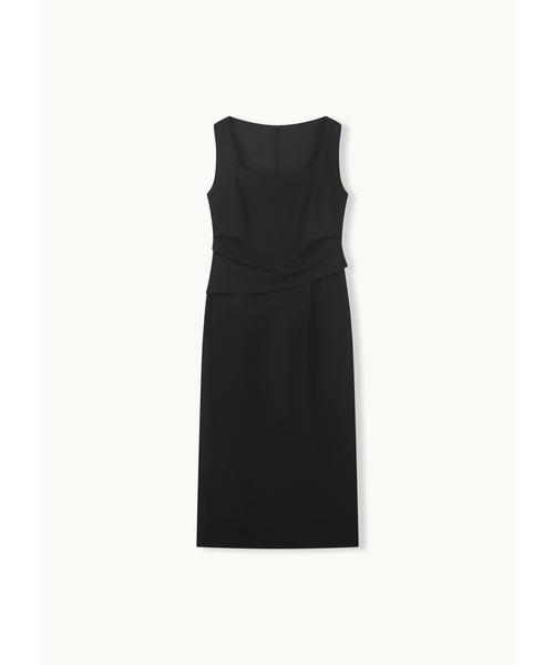MAKE A TOAST(メイクアトースト)の「CONTOUR SQUARE ロングドレス(ブラック) MBFFOP002BK(ワンピース・レディース・ブラック・SMALL/MEDIUM)」の1枚目の写真