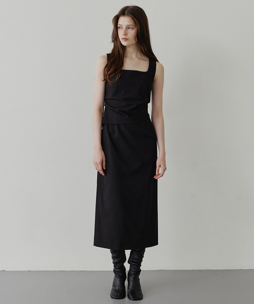 MAKE A TOAST(メイクアトースト)の「CONTOUR SQUARE ロングドレス(ブラック) MBFFOP002BK(ワンピース・レディース・ブラック・SMALL/MEDIUM)」の2枚目の写真