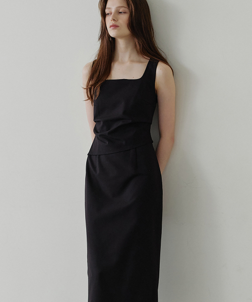 MAKE A TOAST(メイクアトースト)の「CONTOUR SQUARE ロングドレス(ブラック) MBFFOP002BK(ワンピース・レディース・ブラック・SMALL/MEDIUM)」の3枚目の写真