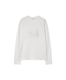Scraps collage long sleeve IVORY