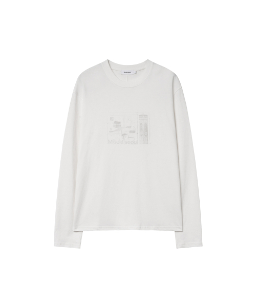 MISEKISEOUL MEN(ミセキソウルメンズ)の「Scraps collage long sleeve IVORY(Tシャツ/カットソー・メンズ・その他・2/1/3)」の1枚目の写真