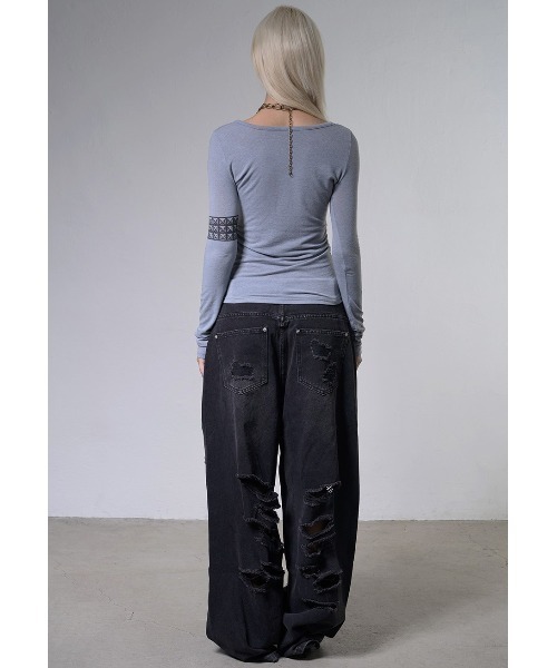 FANCY CLUB(ファンシークラブ)の「A'GEM/9 × .kom 『FANCY CLUB/ファンシークラブ』 DRY CITY LONG SLEEVE/DRYCITY ロングスリーブカットソー(Tシャツ/カットソー・レディース・グレー/ブルー/ブラック・FREE)」の11枚目の写真