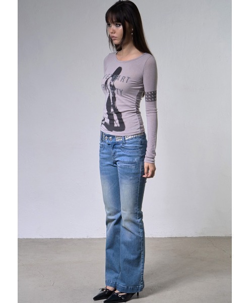 FANCY CLUB(ファンシークラブ)の「A'GEM/9 × .kom 『FANCY CLUB/ファンシークラブ』 DRY CITY LONG SLEEVE/DRYCITY ロングスリーブカットソー(Tシャツ/カットソー・レディース・グレー/ブルー/ブラック・FREE)」の6枚目の写真