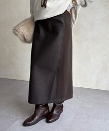 【WEB限定】レザー切替スカート