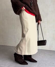 【WEB限定】レザー切替スカート