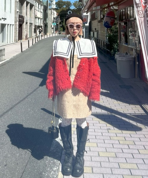 Alley Tokyo(アリートーキョー)の「おっきいセーラー衿のライン入りブラウス(シャツ/ブラウス・レディース・オフホワイト/ピンク・FREE)」の10枚目の写真