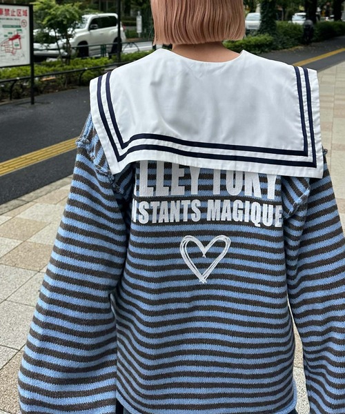 Alley Tokyo(アリートーキョー)の「おっきいセーラー衿のライン入りブラウス(シャツ/ブラウス・レディース・オフホワイト/ピンク・FREE)」の22枚目の写真