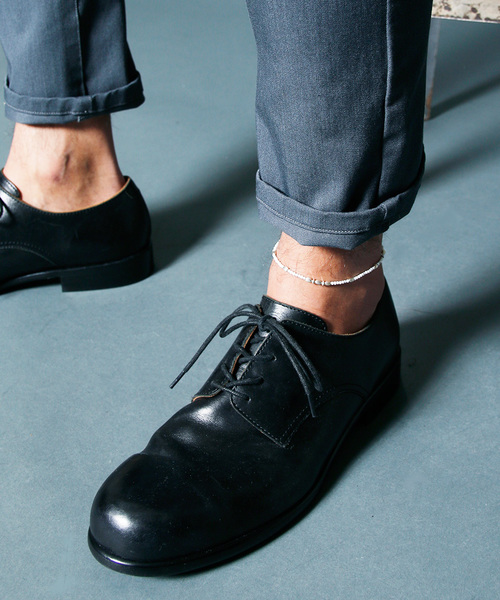 Magine（マージン）の「Magine×idealismsound 2mm STONE BEADS ANKLET:2ｍｍストーンビーズ アンクレット（アンクレット・メンズ・ターコイズブルー/ホワイト/レッド/ブラック・FREE）」の2枚目の写真