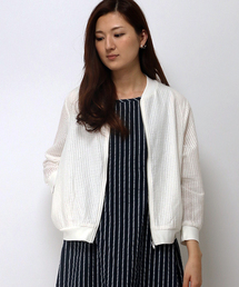 LBC | レースリブブルゾン            (ブルゾン)