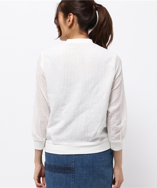 LBC(エルビーシー)の「レースリブブルゾン (ブルゾン・レディース・オフホワイト/ブラック・MEDIUM/LARGE)」の5枚目の写真