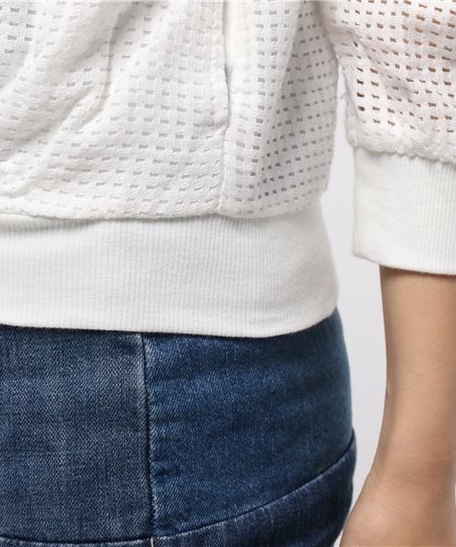 LBC(エルビーシー)の「レースリブブルゾン (ブルゾン・レディース・オフホワイト/ブラック・MEDIUM/LARGE)」の9枚目の写真