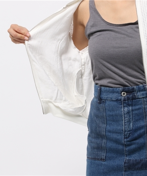 LBC(エルビーシー)の「レースリブブルゾン (ブルゾン・レディース・オフホワイト/ブラック・MEDIUM/LARGE)」の10枚目の写真