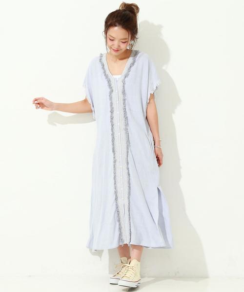 KIIRA（キーラ）の「Another Edition×KiiRA刺繍ワンピース/AE×KiiRA EMB OP◆（ワンピース・レディース・ライトブルー/オフホワイト・FREE）」の10枚目の写真