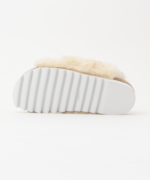 Casselini（キャセリーニ）の「CASSELINI/キャセリーニ/Fur Sandal（サンダル・レディース・アイボリー/ブラック/グレー・23.5/23/24.5/24）」の5枚目の写真