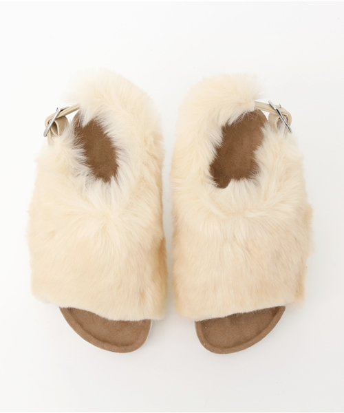Casselini（キャセリーニ）の「CASSELINI/キャセリーニ/Fur Sandal（サンダル・レディース・アイボリー/ブラック/グレー・23.5/23/24.5/24）」の11枚目の写真
