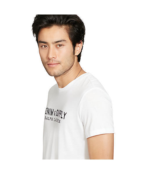 Denim & Supply Ralph Lauren（デニムアンドサプライラルフローレン）の「コットン ジャージー ロゴ Tシャツ（Tシャツ/カットソー・メンズ・ホワイト・X-SMALL/SMALL/MEDIUM/LARGE）」の4枚目の写真