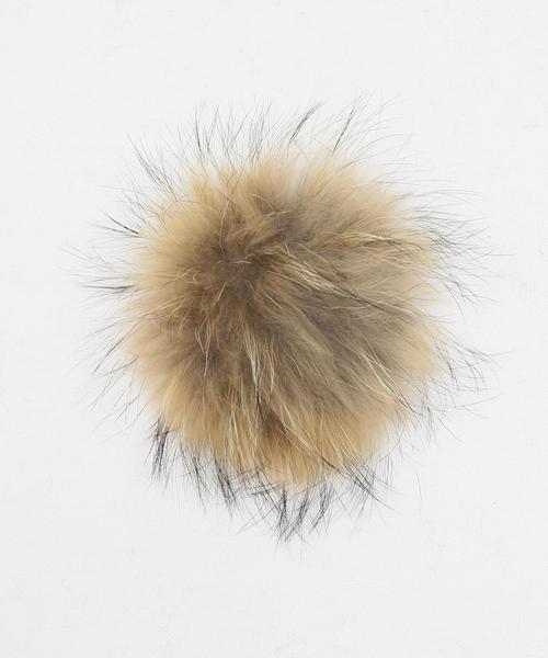 BEAUTY&YOUTH UNITED ARROWS（ビューティーアンドユースユナイテッドアローズ）の「BY∴ ファーポンポンケーブルニットキャップ -2WAY-◆（ニットキャップ/ビーニー・レディース・グレー/ナチュラル・FREE）」の6枚目の写真