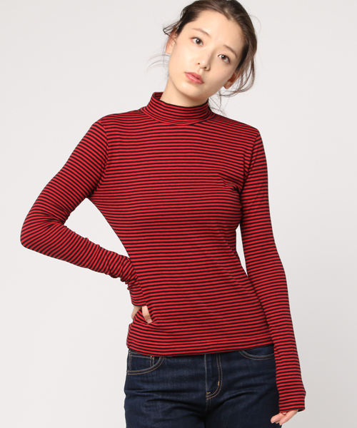 Burner（バーナー）の「【VAIOUS】ハーフタートルネックロングスリーブプルオーバー（Tシャツ/カットソー・レディース・レッド・FREE）」の7枚目の写真