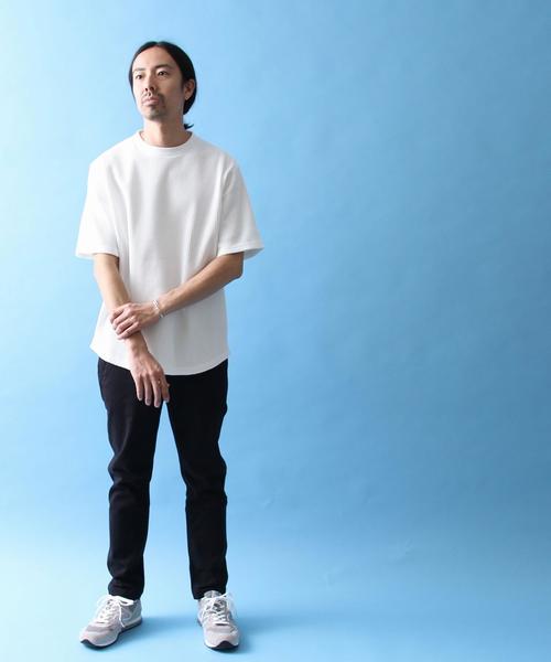 coen(コーエン)の「ワッフルビッグシルエットT(Tシャツ/カットソー・メンズ・ライトブルー/ホワイト/ブラック/ダークブラウン・LARGE/MEDIUM/SMALL/X-LARGE)」の5枚目の写真