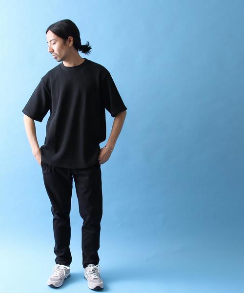 coen(コーエン)の「ワッフルビッグシルエットT(Tシャツ/カットソー・メンズ・ライトブルー/ホワイト/ブラック/ダークブラウン・LARGE/MEDIUM/SMALL/X-LARGE)」の6枚目の写真