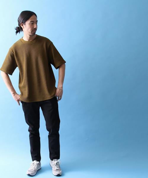 coen(コーエン)の「ワッフルビッグシルエットT(Tシャツ/カットソー・メンズ・ライトブルー/ホワイト/ブラック/ダークブラウン・LARGE/MEDIUM/SMALL/X-LARGE)」の7枚目の写真