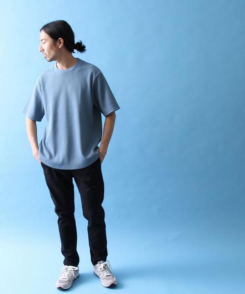 coen(コーエン)の「ワッフルビッグシルエットT(Tシャツ/カットソー・メンズ・ライトブルー/ホワイト/ブラック/ダークブラウン・LARGE/MEDIUM/SMALL/X-LARGE)」の8枚目の写真